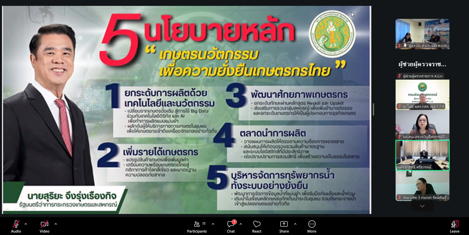 title - ผู้ตรวจราชการ ส.ป.ก. เข้าร่วมประชุมตรวจติดตามความก้าวหน้าผลการดำเนินงานตามแผนการตรวจราชการของผู้ตรวจราชการกระทรวงเกษตรและสหกรณ์ ประจำปีงบประมาณ พ.ศ. 2569 รอบที่ 2 เขตตรวจราชการที่ 14 จังหวัดยโสธร ผ่านระบบประชุมออนไลน์ Zoom Video Meetings
